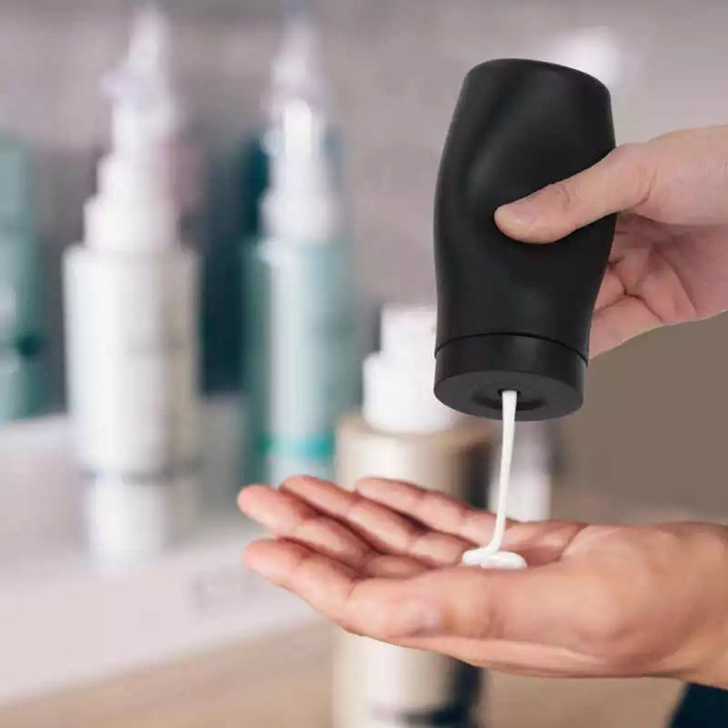 Manual Squeezing Soap Dispenser Kitchen Conditioner Lotion Container Bottle black