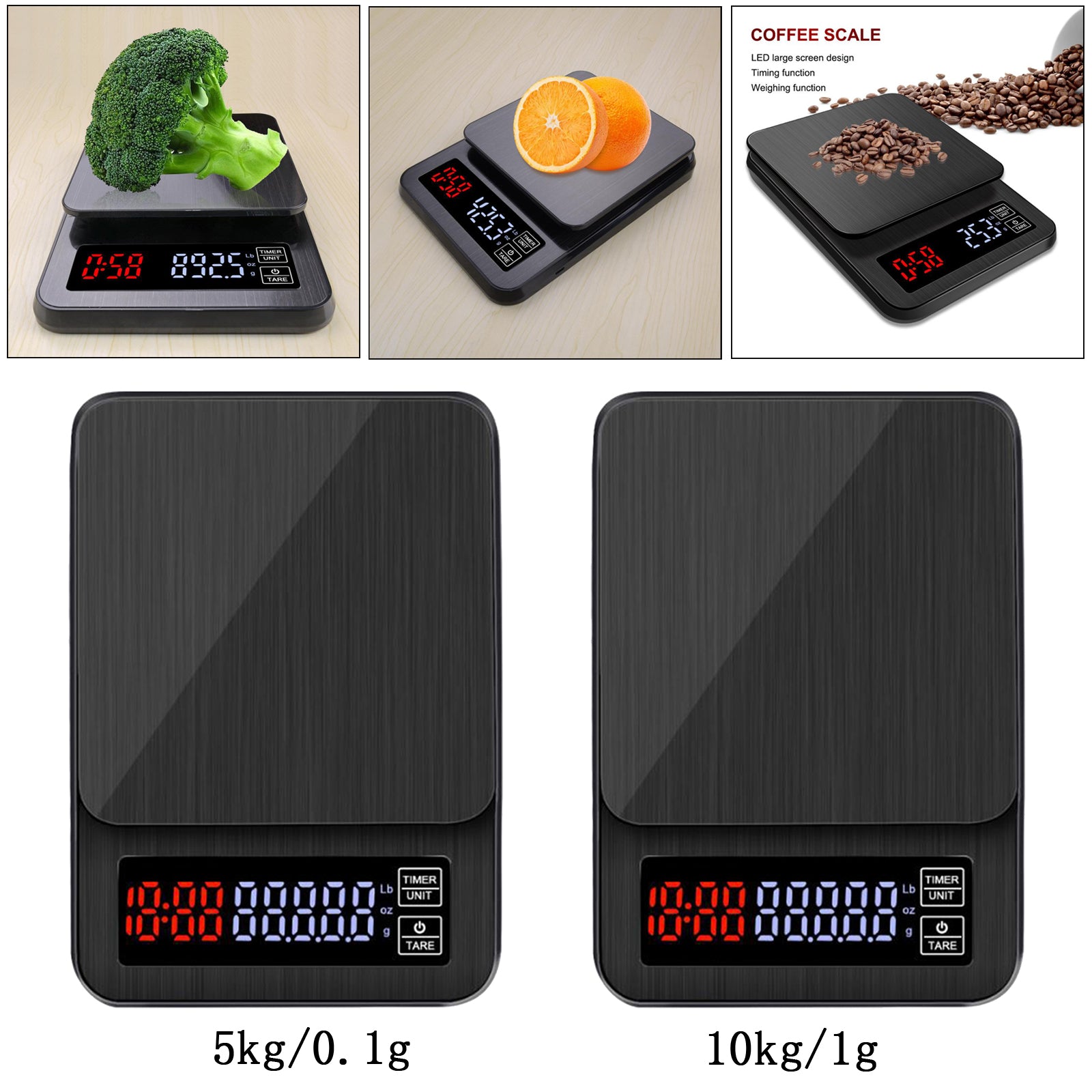 Small Pocket Scale OZ/LB/G Tare Function Timer Gram Scale LED Scale Max 5kg