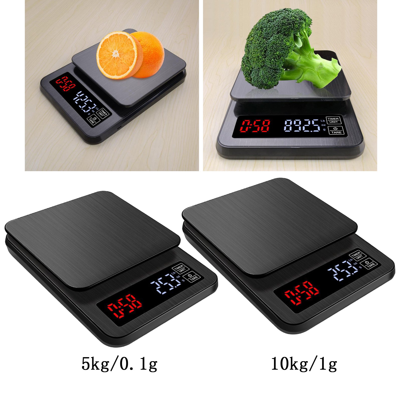 Small Pocket Scale OZ/LB/G Tare Function Timer Gram Scale LED Scale Max 5kg