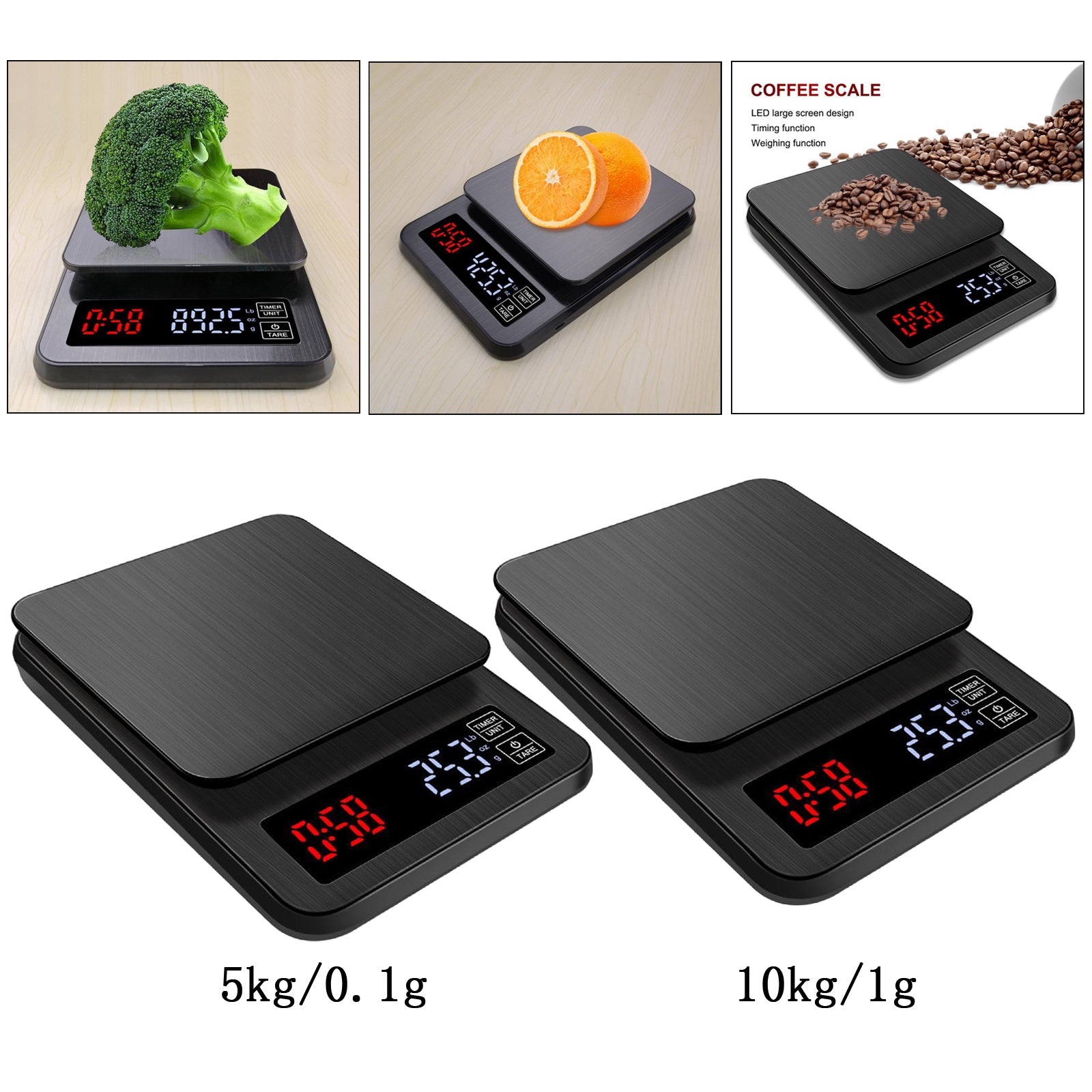 Small Pocket Scale OZ/LB/G Tare Function Timer Gram Scale LED Scale Max 5kg