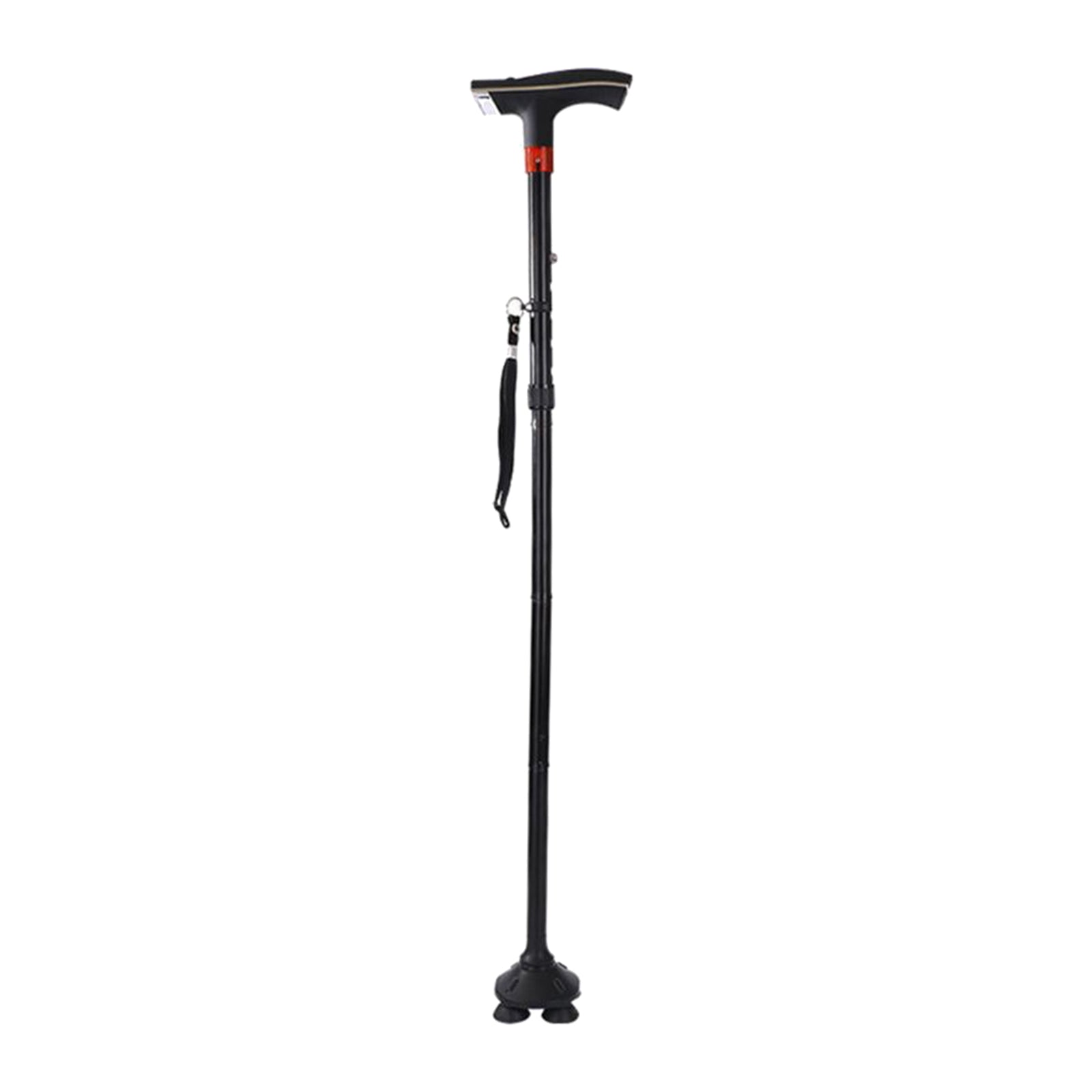 Adjustable Metal Walking Stick Travel Cane Folding Pole Compact Hike