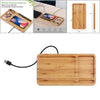 Load image into Gallery viewer, 2 in 1 Bamboo Wood Wireless Charger Charging Mat Desk Organizer Storage Tray