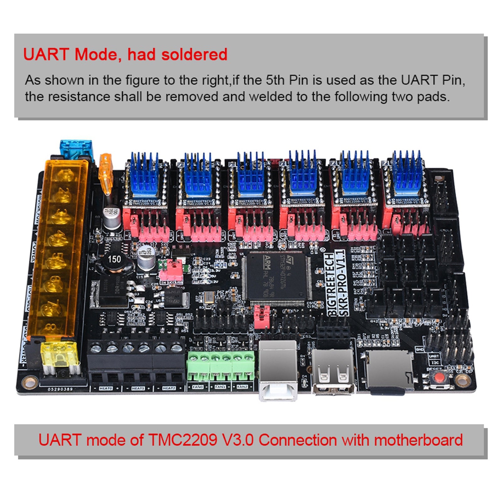 Bigtreetech TMC2209 V1.2 Stepper Motor Driver UART 2.8 A Parts For SKR V1.2