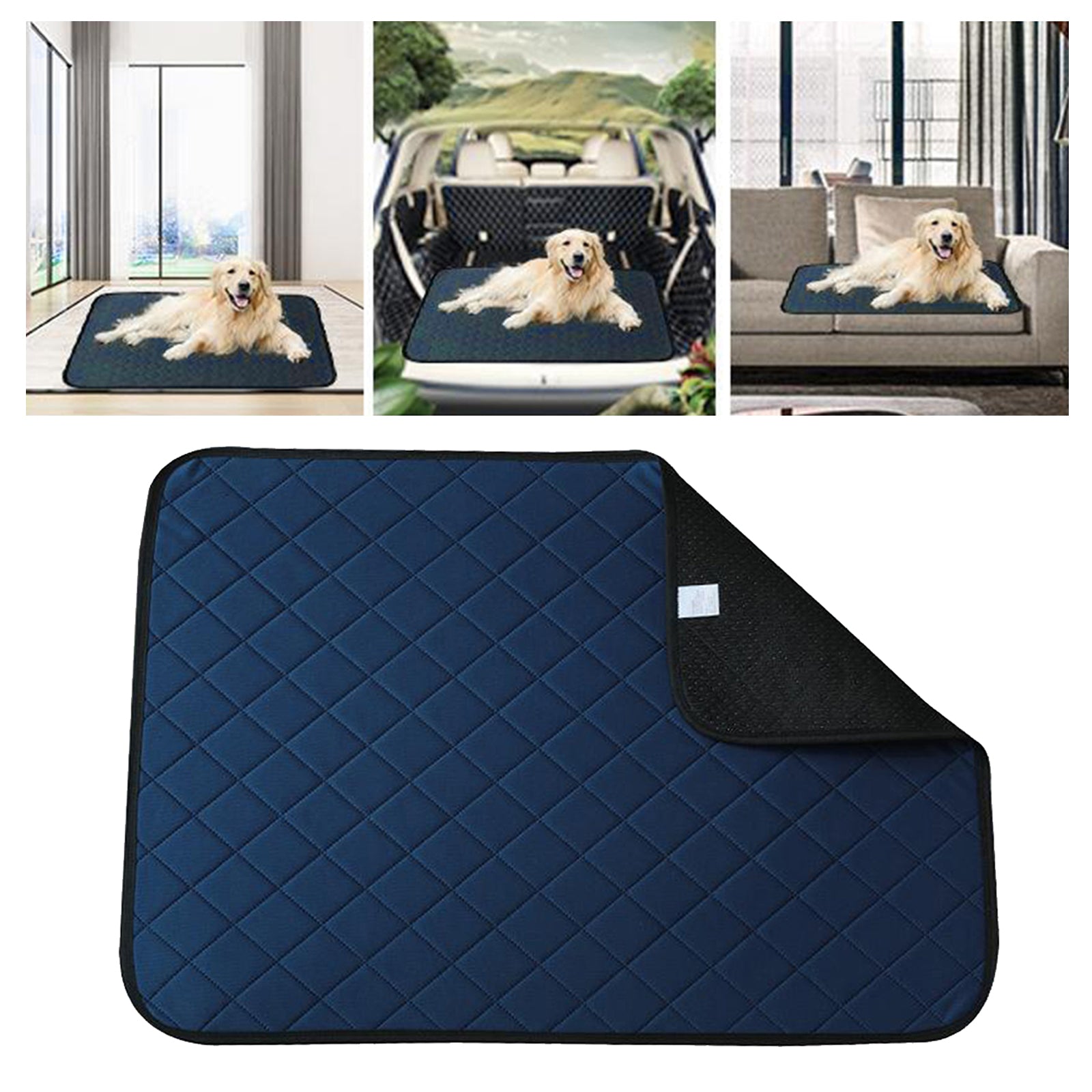 Washable Whelping & Puppy Pad 60x45cm Blue A