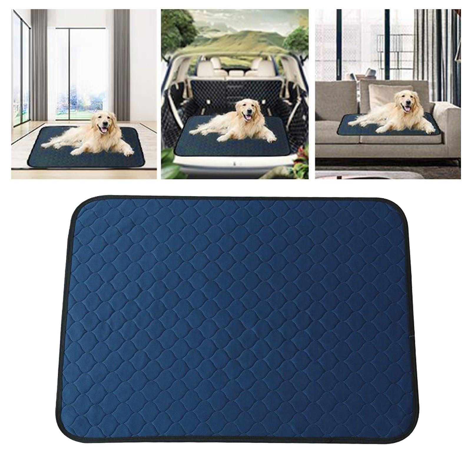 Washable Whelping & Puppy Pad 60x45cm Blue B