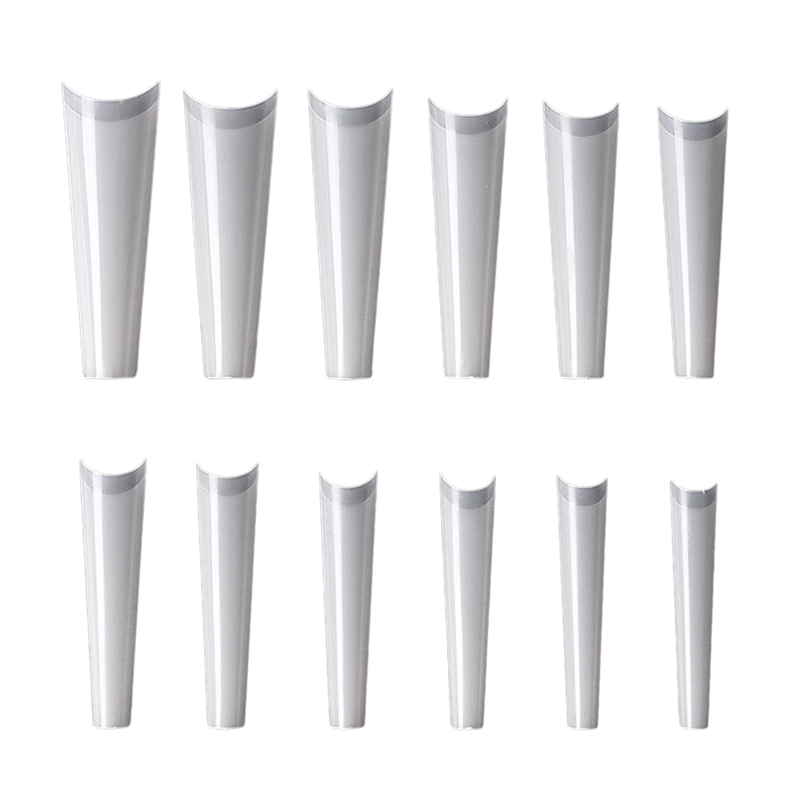 504Pcs 12 Sizes Coffin False Nail Tips Long French False Nail/Tips Natural