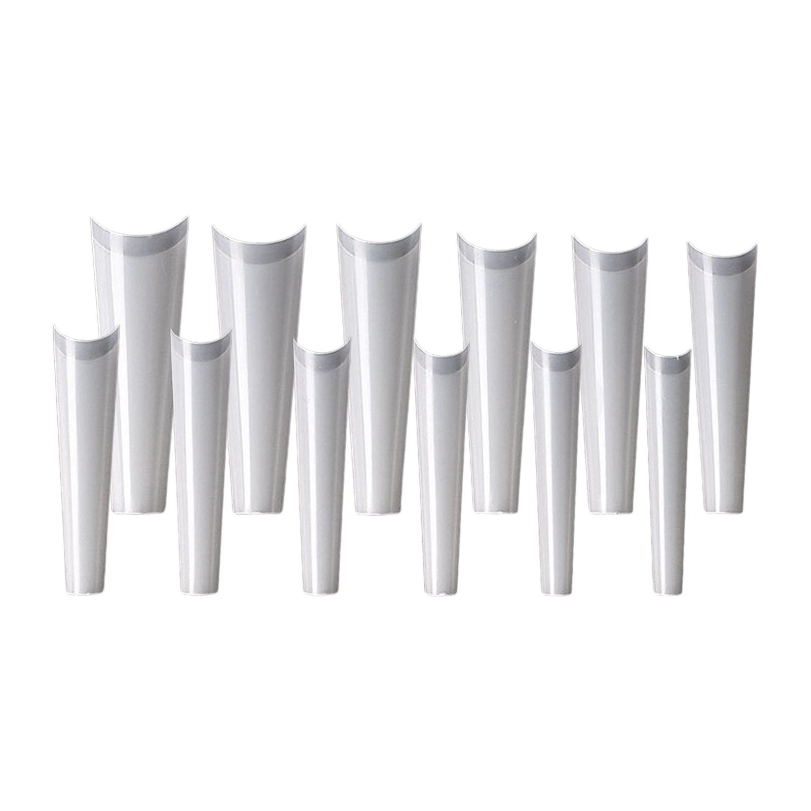 504Pcs 12 Sizes Coffin False Nail Tips Long French False Nail/Tips Natural