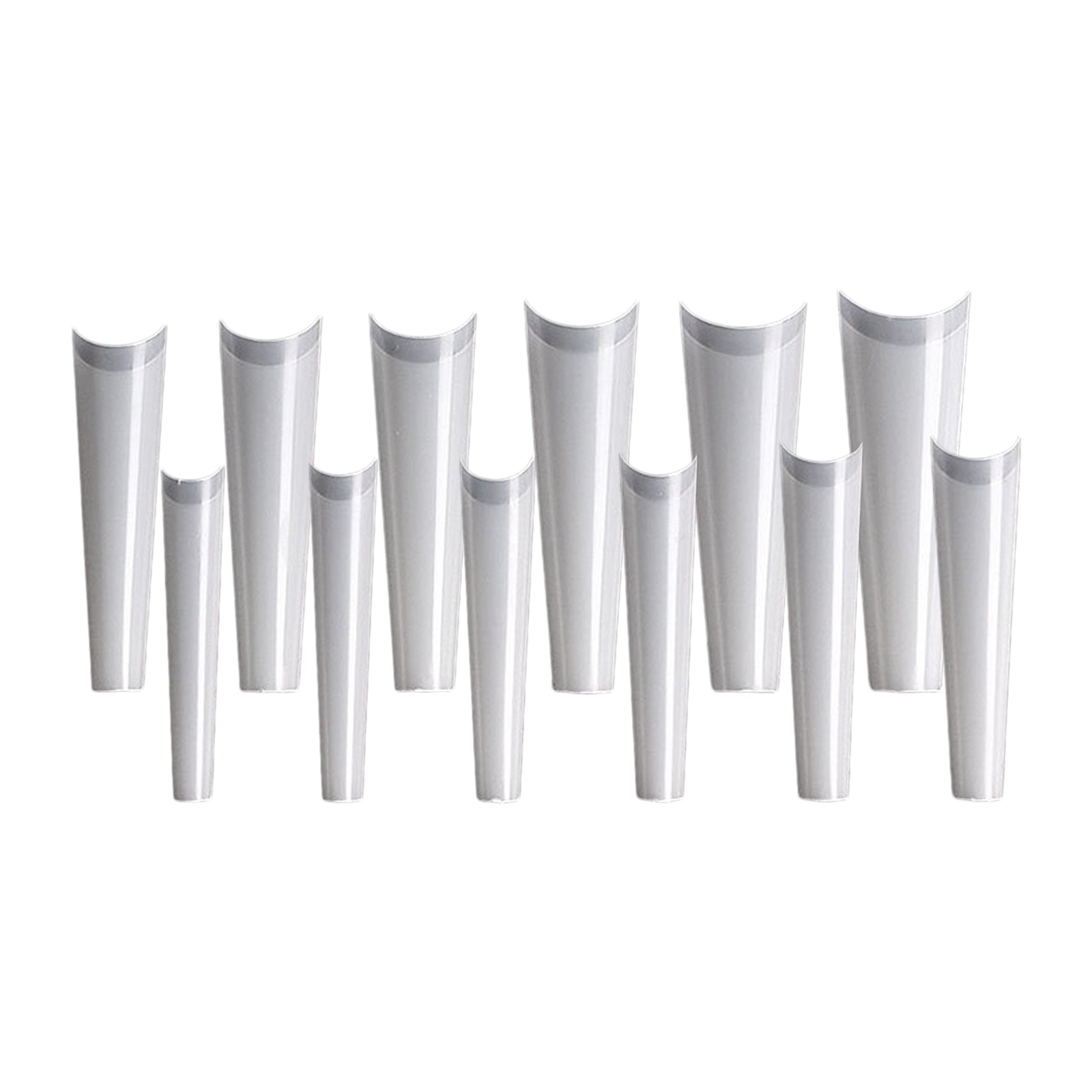 504Pcs 12 Sizes Coffin False Nail Tips Long French False Nail/Tips Natural