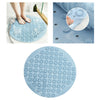 Round Bathroom Shower Mat with Drain Holes Foot Scrubber Massage Bath Mat Sky Blue