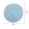 Round Bathroom Shower Mat with Drain Holes Foot Scrubber Massage Bath Mat Sky Blue