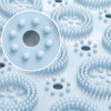 Round Bathroom Shower Mat with Drain Holes Foot Scrubber Massage Bath Mat Sky Blue