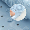 Round Bathroom Shower Mat with Drain Holes Foot Scrubber Massage Bath Mat Sky Blue