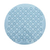 Round Bathroom Shower Mat with Drain Holes Foot Scrubber Massage Bath Mat Sky Blue