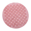 Round Bathroom Shower Mat with Drain Holes Foot Scrubber Massage Bath Mat Pink