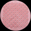 Round Bathroom Shower Mat with Drain Holes Foot Scrubber Massage Bath Mat Pink