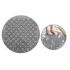 Round Bathroom Shower Mat with Drain Holes Foot Scrubber Massage Bath Mat Gray