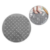 Round Bathroom Shower Mat with Drain Holes Foot Scrubber Massage Bath Mat Gray