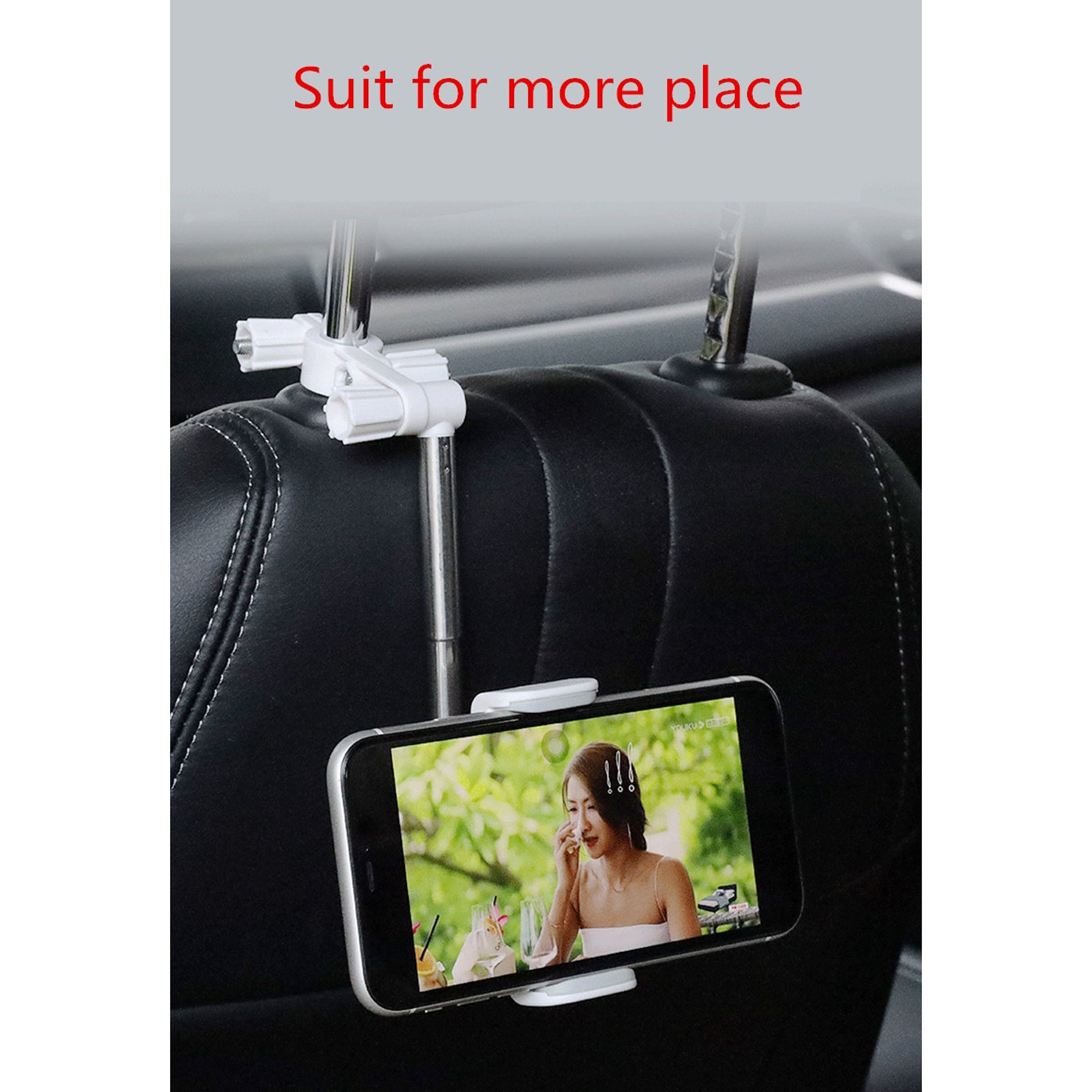 New Universal Car Rear-view Mirror Mount Stand Holder Cradle For Cell Phone White