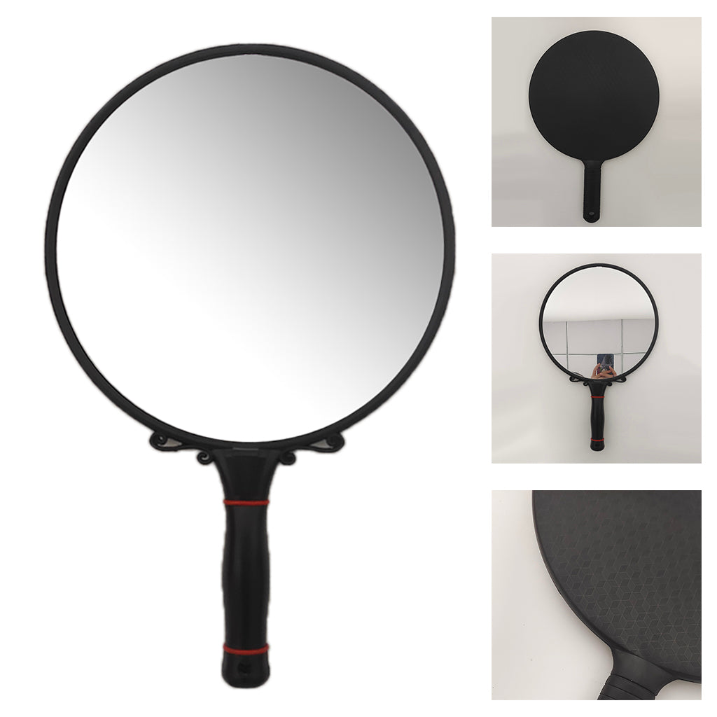 Portable Round Hand Mirror Salon Barber Hairdressing Makeup Handheld Mirror