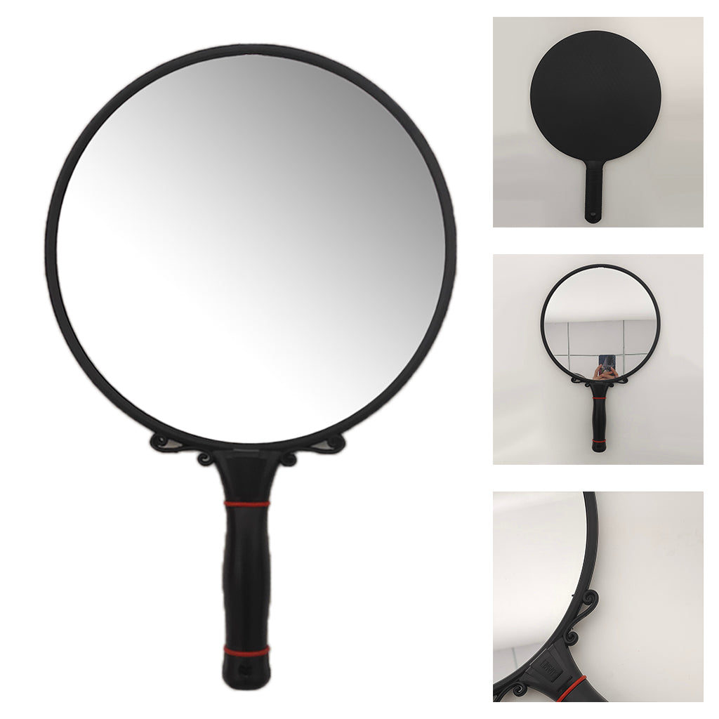 Portable Round Hand Mirror Salon Barber Hairdressing Makeup Handheld Mirror