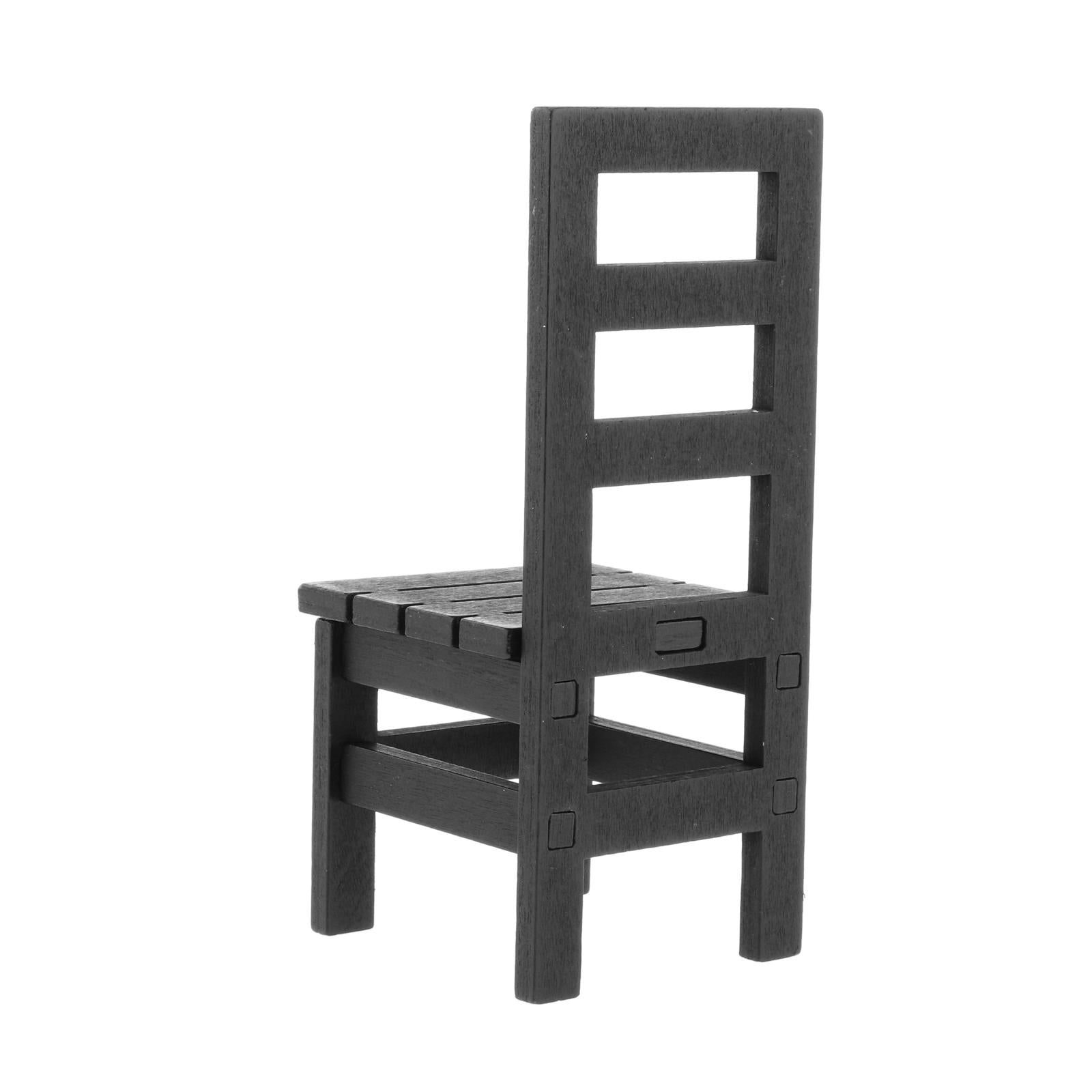 1/6 Scale Furniture for 12" Action Figures Miniature Furniture Chair Black