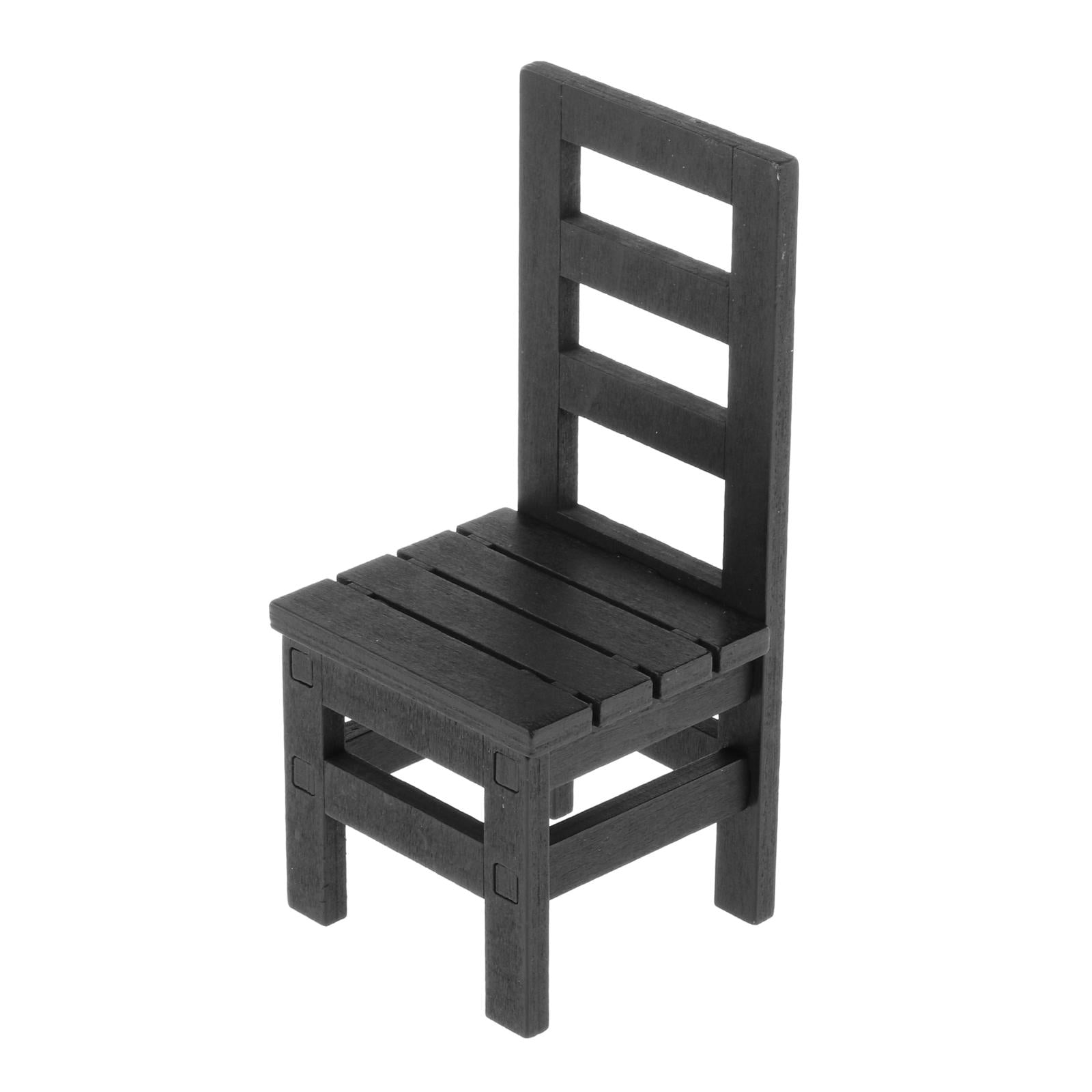 1/6 Scale Furniture for 12" Action Figures Miniature Furniture Chair Black