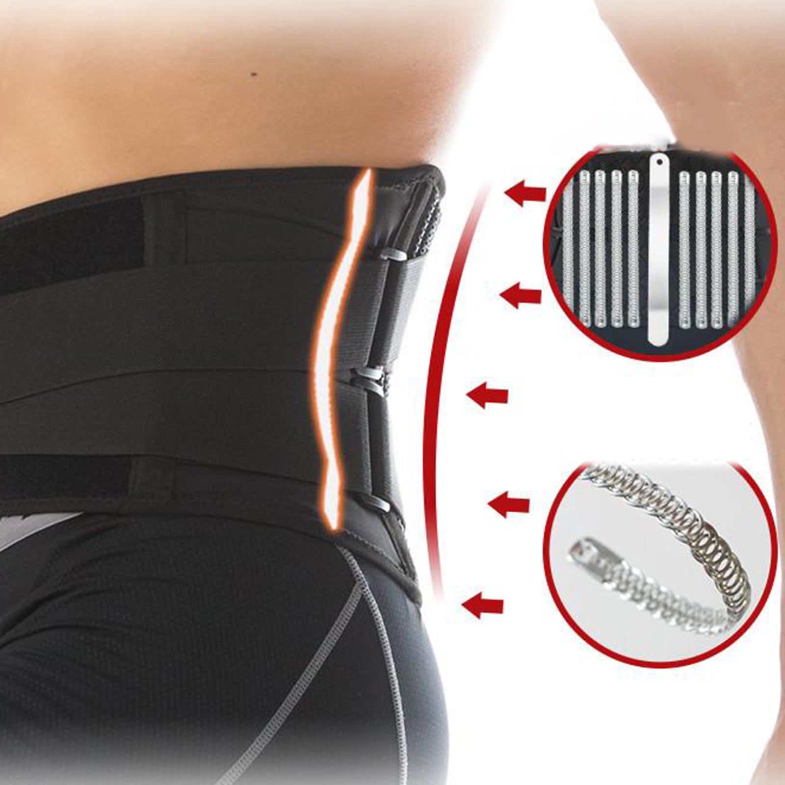 Magnetic Lower Back Support Belt Brace Waist Lumbar Protect Support Strap XL