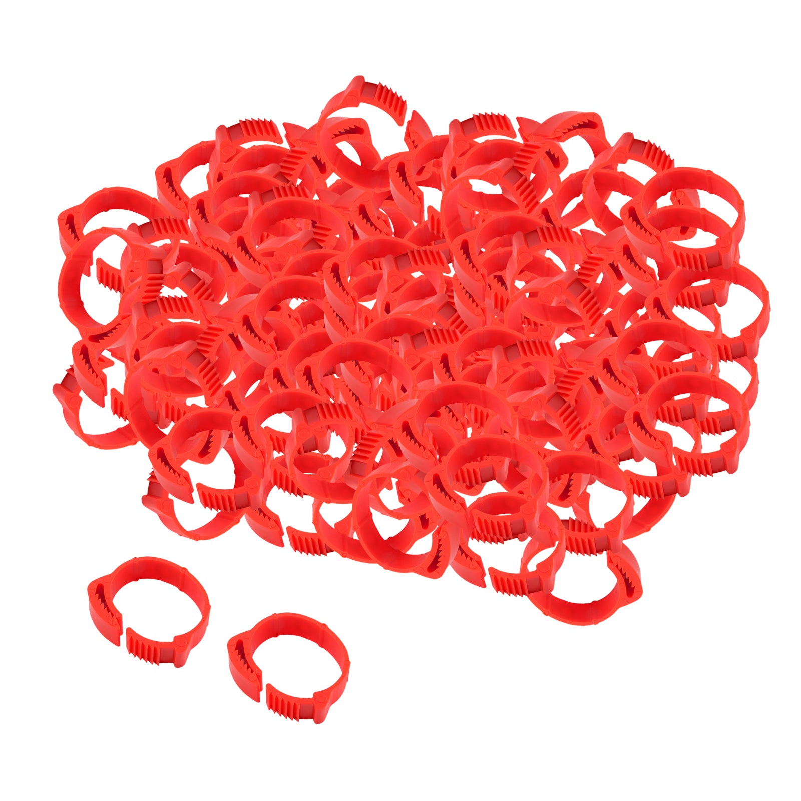 100x Chicken Leg Rings 001-100 Duck Chicks Leg Band Clip Red