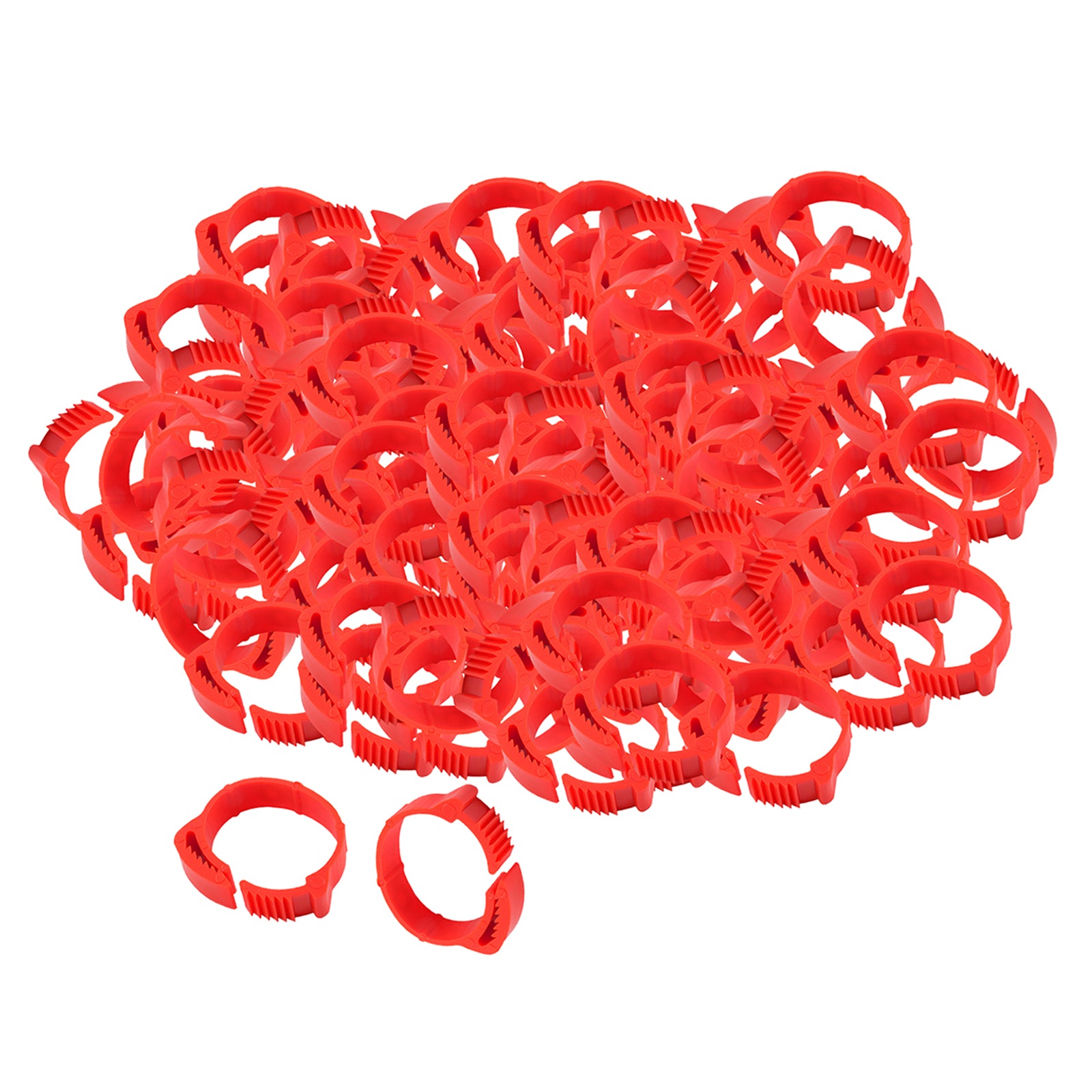 100x Chicken Leg Rings 001-100 Duck Chicks Leg Band Clip Red