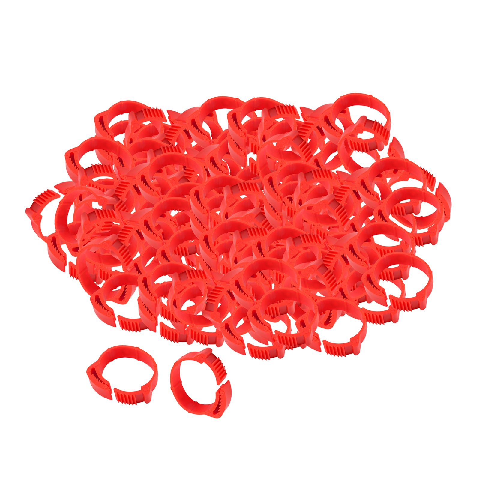 100x Chicken Leg Rings 001-100 Duck Chicks Leg Band Clip Red