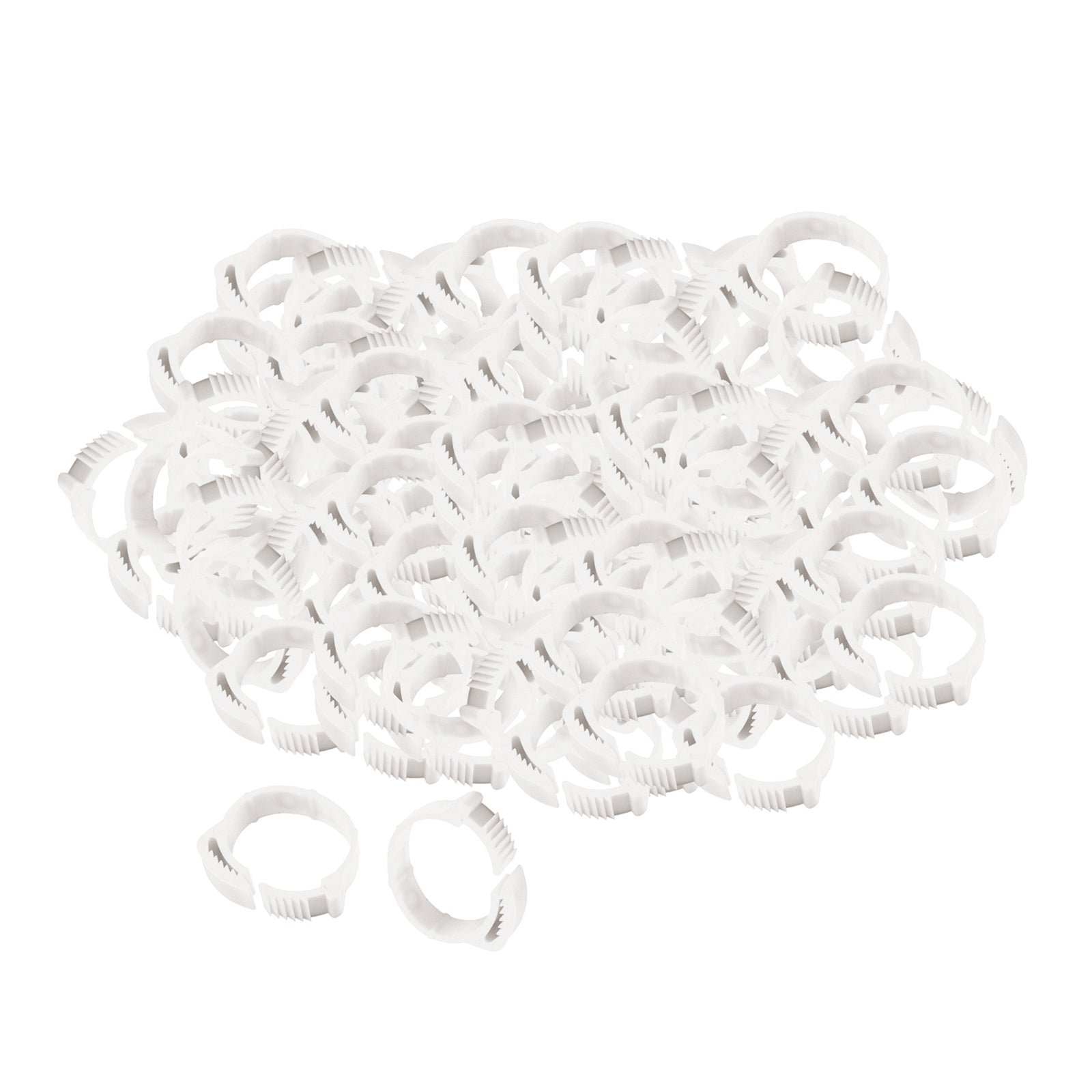 100x Chicken Leg Rings 001-100 Duck Chicks Leg Band Clip White