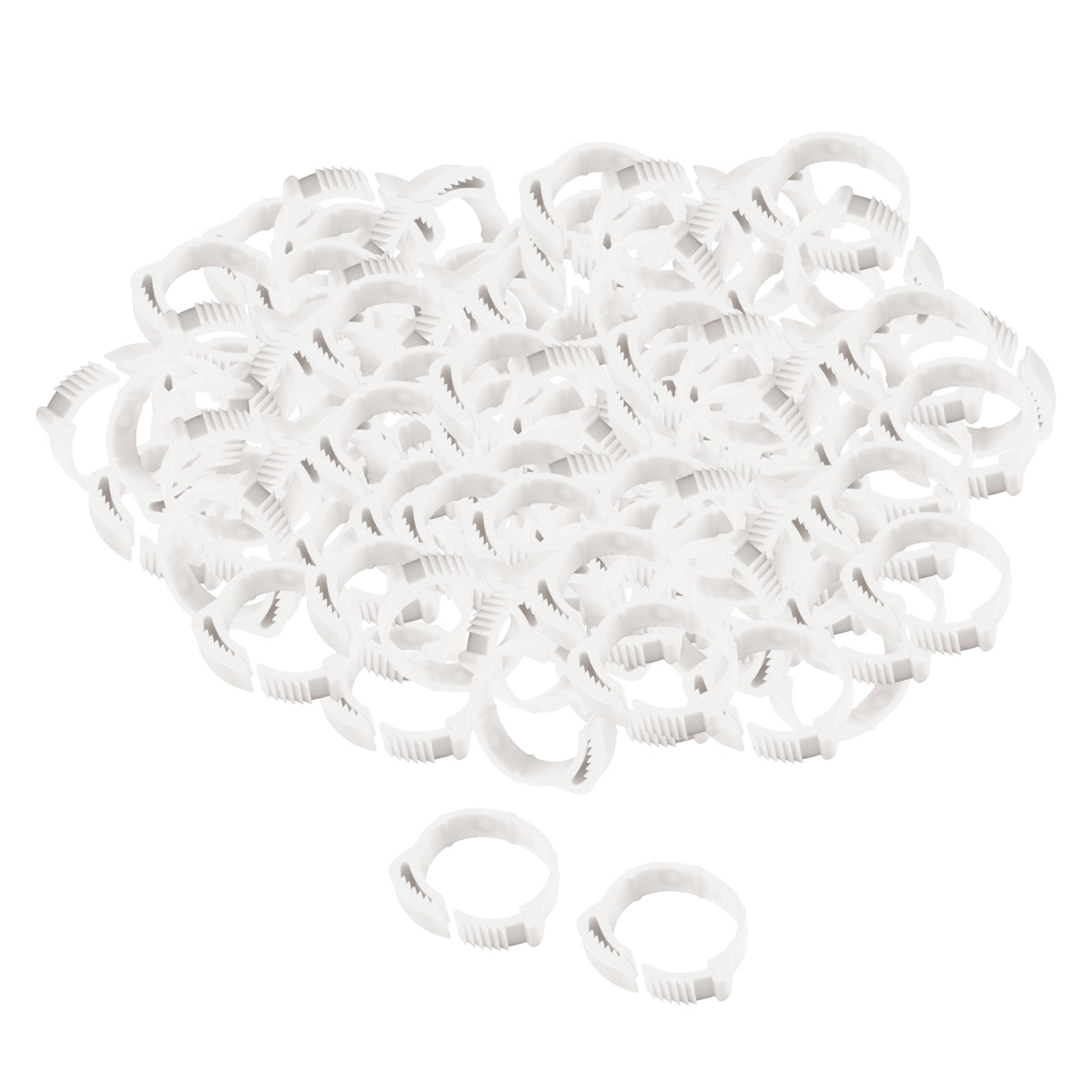 100x Chicken Leg Rings 001-100 Duck Chicks Leg Band Clip White