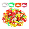 100x Chicken Leg Rings 001-100 Duck Chicks Leg Band Clip Yellow