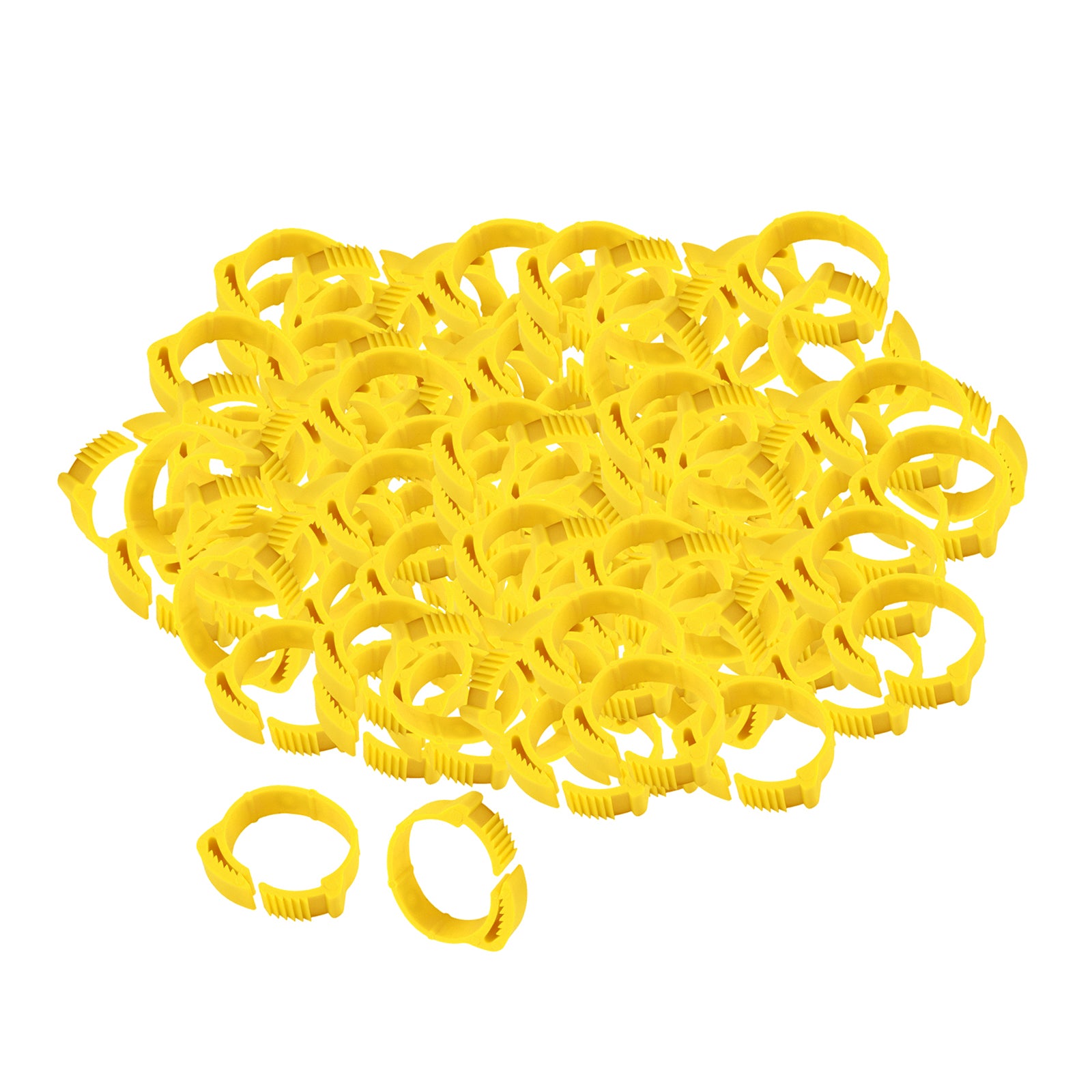 100x Chicken Leg Rings 001-100 Duck Chicks Leg Band Clip Yellow