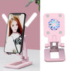 1pc Universal Desk Phone Holder Fill Light Smartphone Bracket Room Office pink