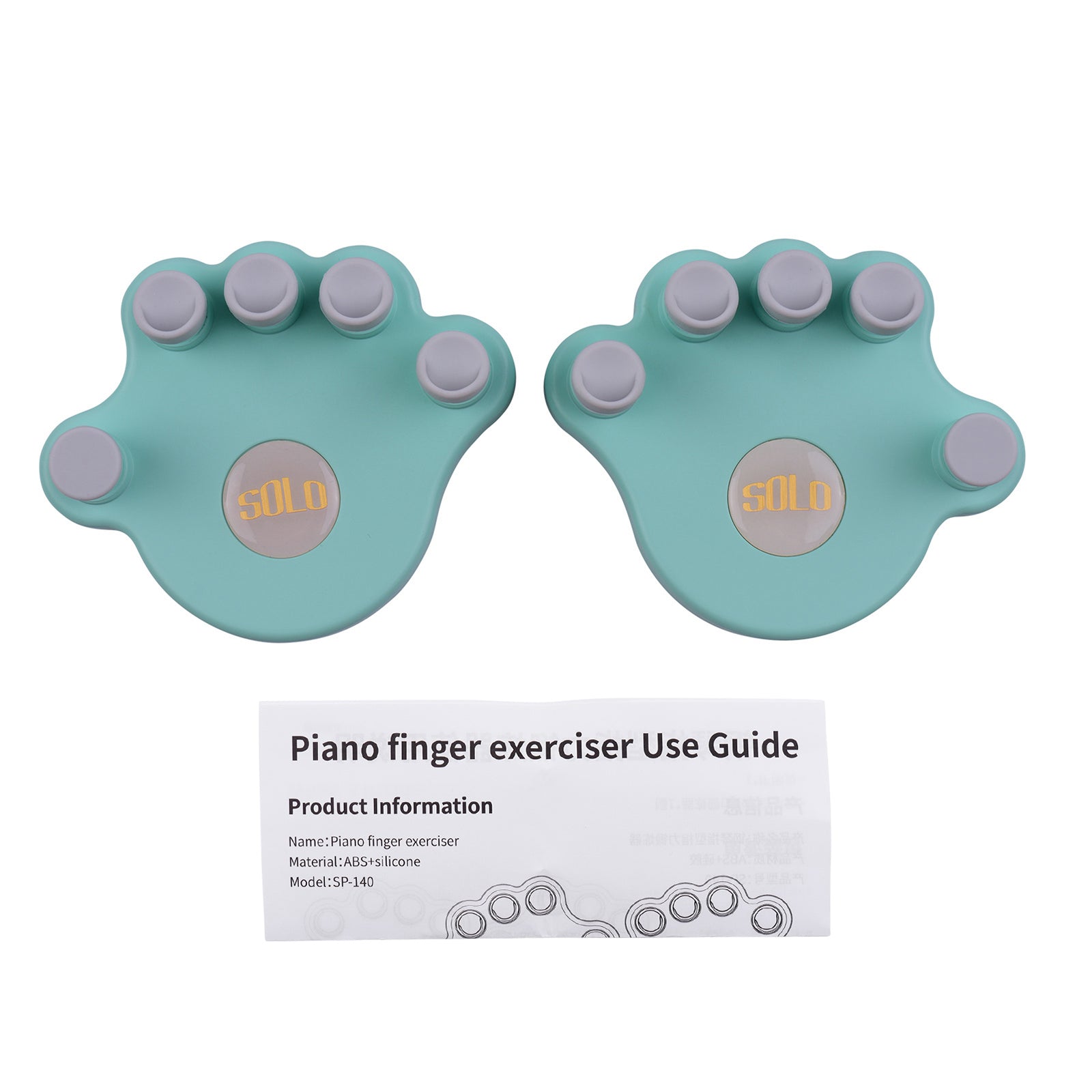 Piano Finger Trainers Finger Correctors Tools w/ Round Keys Finger Pads blue