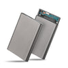 2.5in Portable USB 3.0 SATA 4TB Hard Drive Enclosure Tool Free  Grey