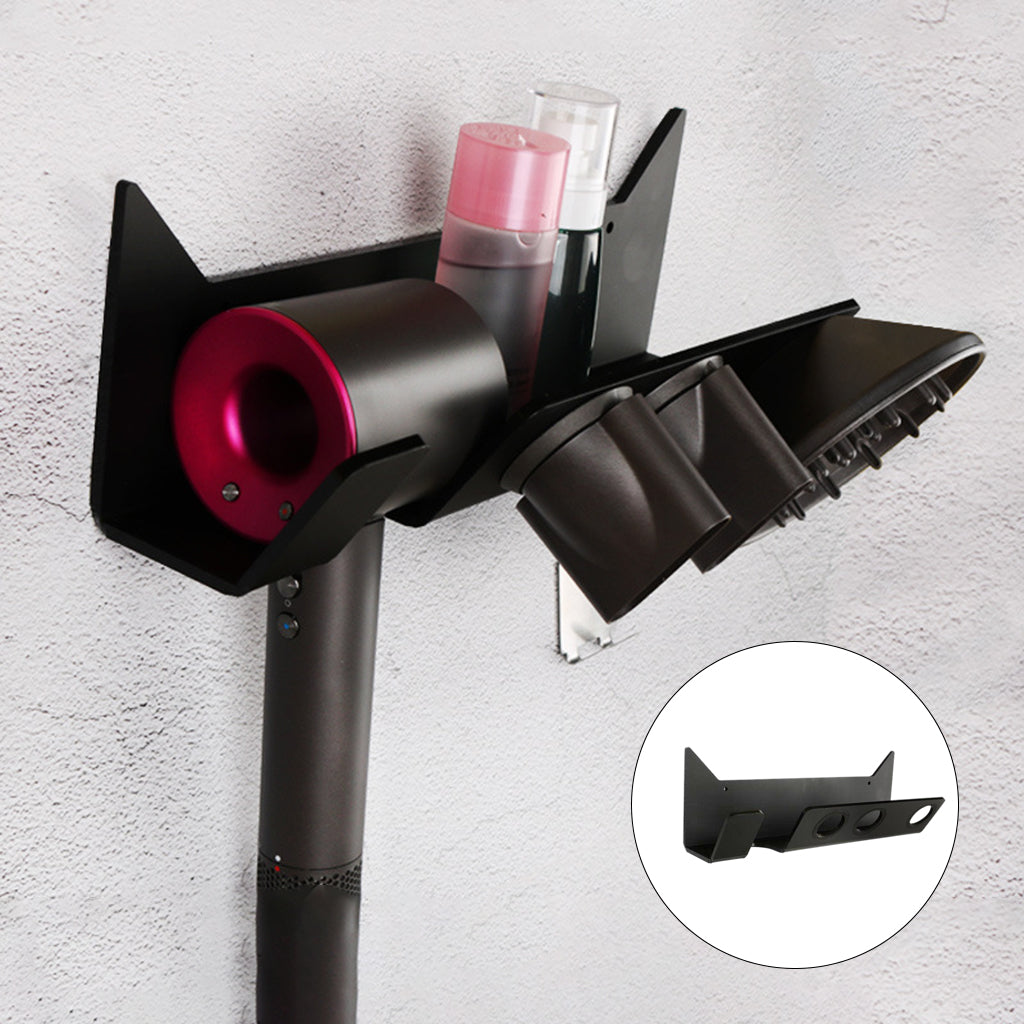 Hair Dryer Wall Mount Holder Storage Rack Bathroom Shelf for Dyson Dryer