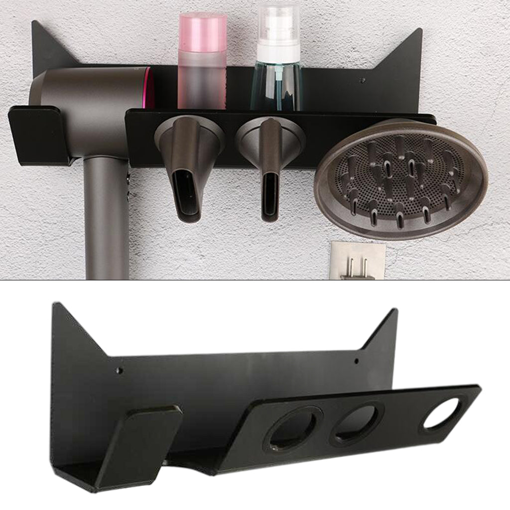 Hair Dryer Wall Mount Holder Storage Rack Bathroom Shelf for Dyson Dryer