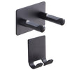 Modern Wall Mount Hair Dryer Rack Stand Holder Easy to Install  Black