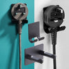 Modern Wall Mount Hair Dryer Rack Stand Holder Easy to Install  Black