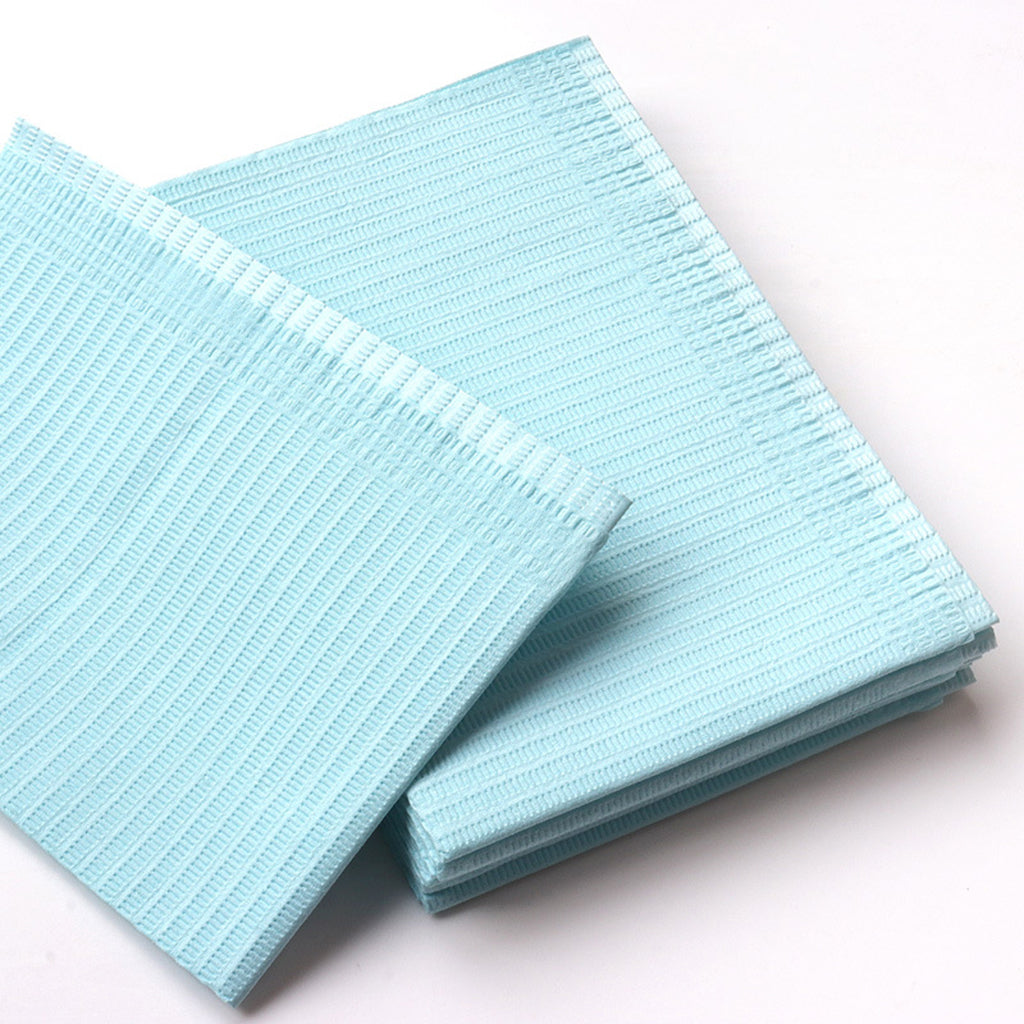 125x Tattoo Table Covers Patient Bibs Dental Napkins Clean Pad Blue