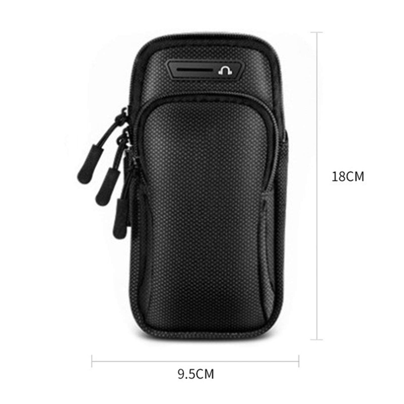 Gym Running Outdoor Sports Armband Bag Holder For Mobile Phone Black