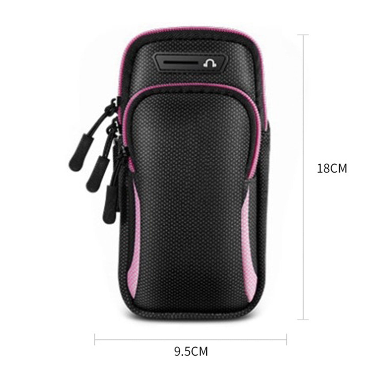 Gym Running Outdoor Sports Armband Bag Holder For Mobile Phone Black Pink