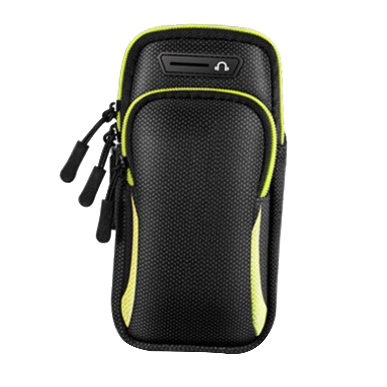 Gym Running Outdoor Sports Armband Bag Holder For Mobile Phone Black Green