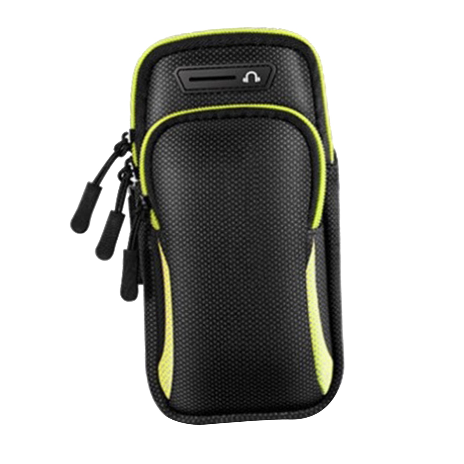 Gym Running Outdoor Sports Armband Bag Holder For Mobile Phone Black Green