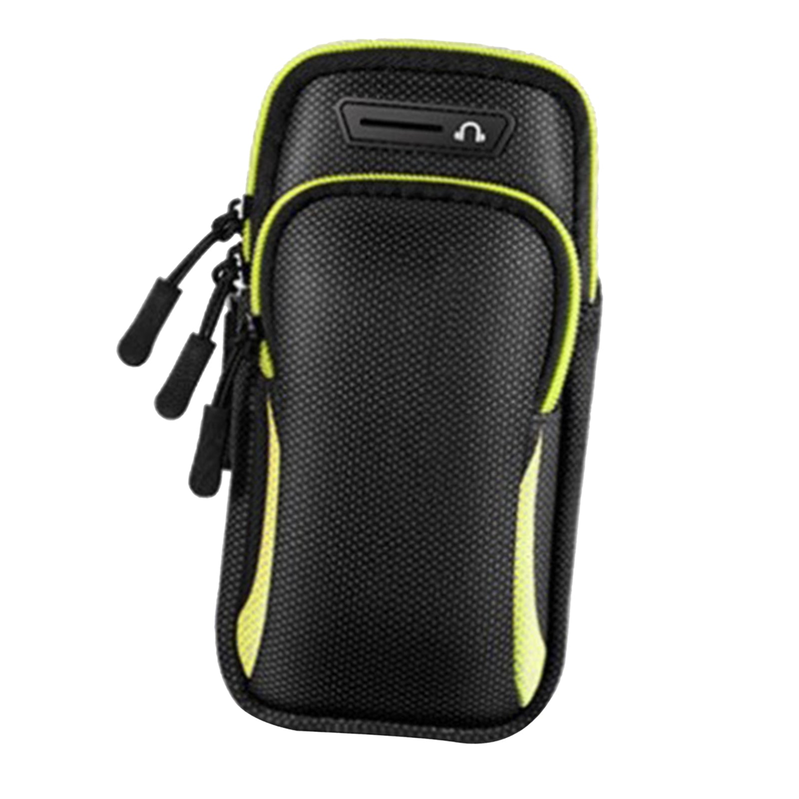 Gym Running Outdoor Sports Armband Bag Holder For Mobile Phone Black Green