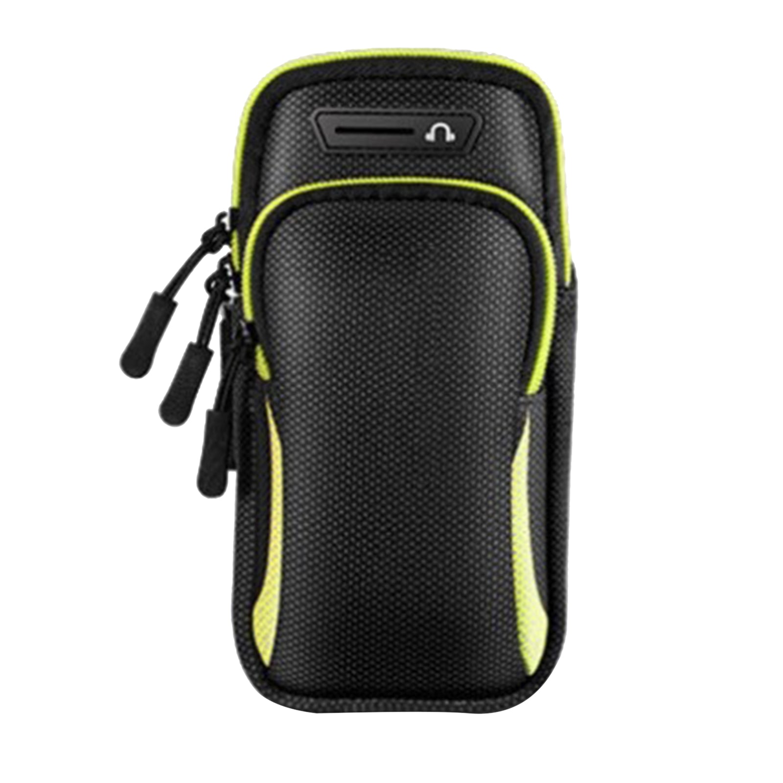 Gym Running Outdoor Sports Armband Bag Holder For Mobile Phone Black Green