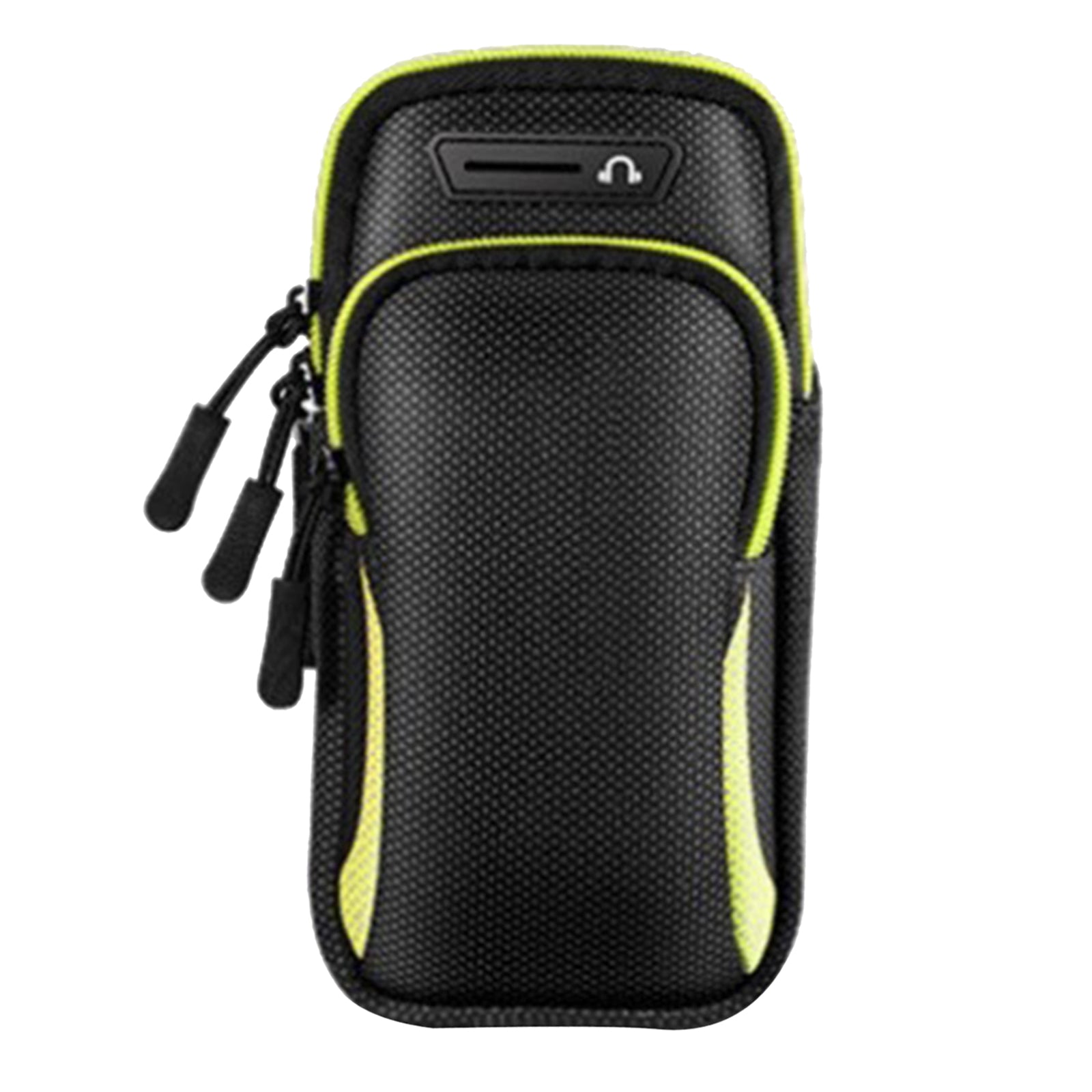 Gym Running Outdoor Sports Armband Bag Holder For Mobile Phone Black Green