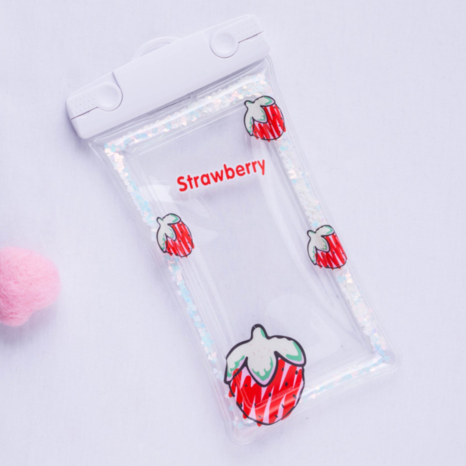 PVC Waterproof Phone Case Cellphone Dry Bag Phones Holder Strawberry Debris